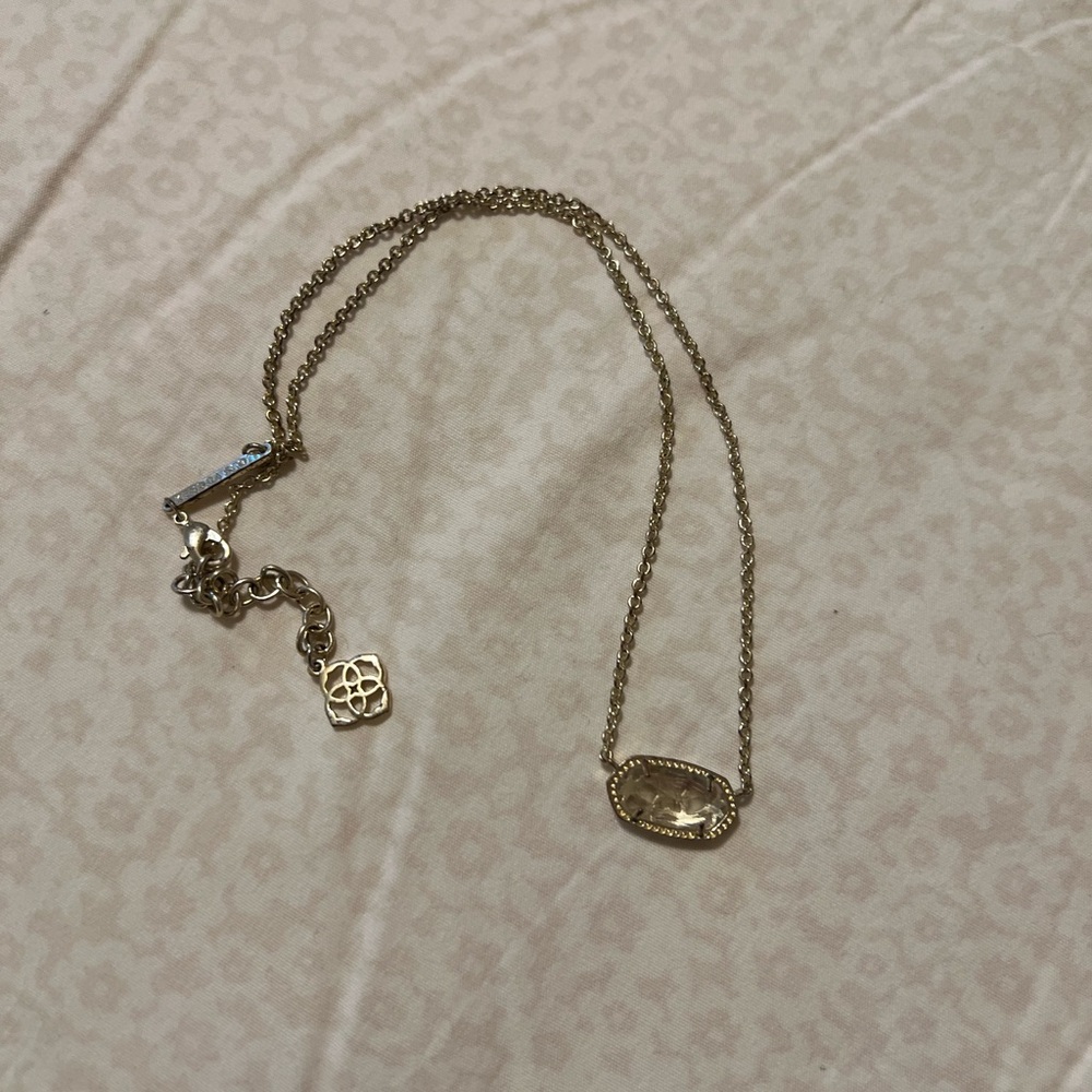 Clear and gold Kendra Scott necklace